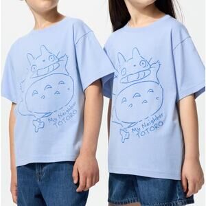 Uniqlo Studio Ghibli My Neighbor Totoro Embroidered T-shirt in Blue (Kids 13)